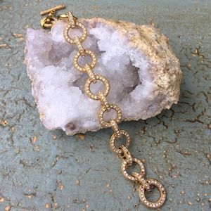 Gold-tone toggle bracelet